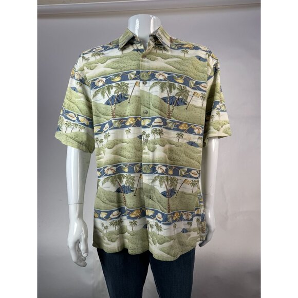 Pierre Cardin Vintage Hawaiian Golf Shirt M Cotton - Picture 14 of 16